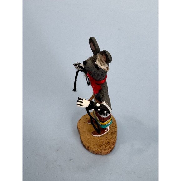 2 Native American Miniature Hopi Kachina Dolls 2 1/2" Tall Handcrafted & Signed - Picture 4 of 8